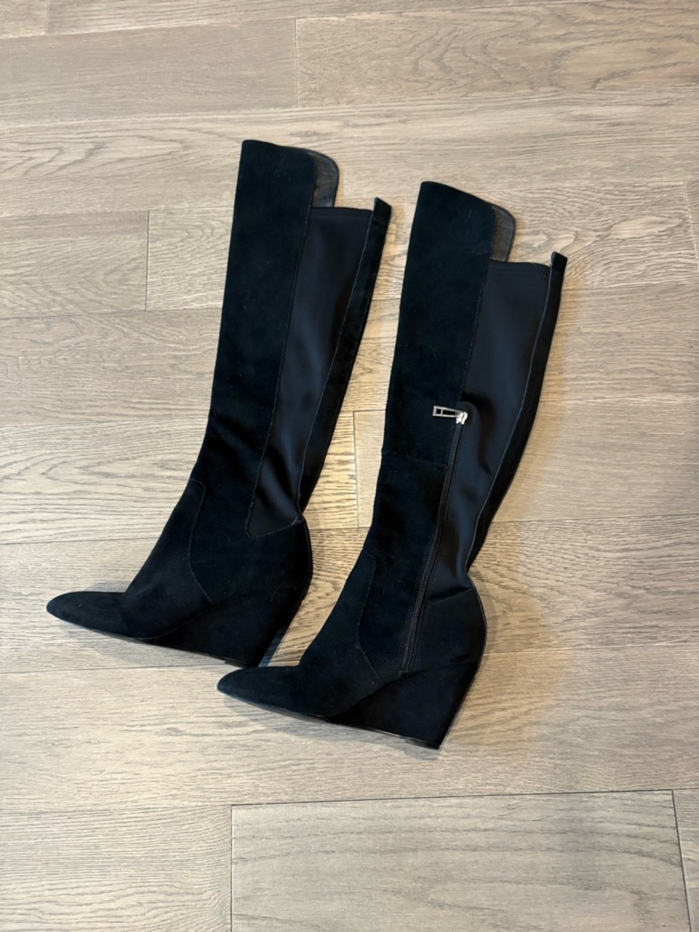 Charles By Charles David Black Over-the-Knee Wedge Boots
